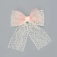 Бант для волос на заколке с вышивкой, Коты аристократы