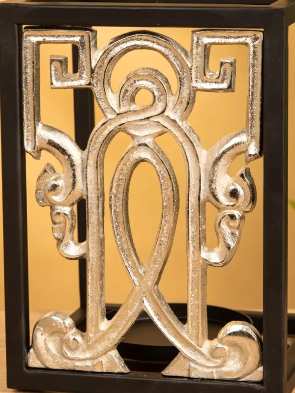 Подсвечник фонарь "Геральдика" 17х17х29,5 см, d 10 см, алюминий, железо