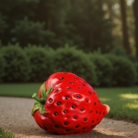 Садовая фигура из полистоуна &laquo;Клубника&raquo;, 27&times;30&times;36 см