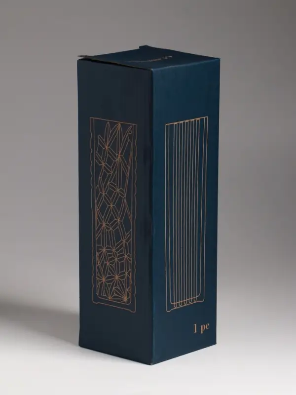 Ваза стекло настольная "Бритт" размытие, 24х8 см, прозрачный