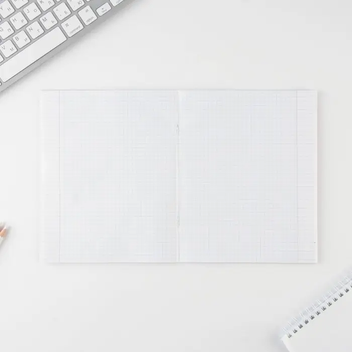 Тетрадь в клетку, 48 л., А5, на скрепке, блок №1 &laquo;Мрамор&raquo; МИКС