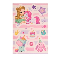 Гравюра блокнот детский &laquo;Принцесса и единорог&raquo;, 10 листов, штихель, для девочки