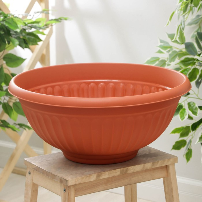 Кашпо-миска &laquo;Ливия&raquo;, d=50 см, 20 л, цвет терракот