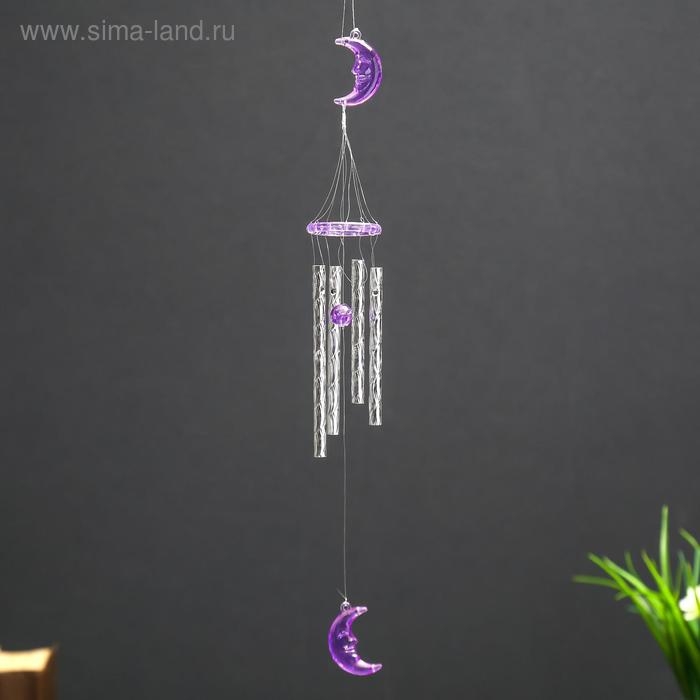 Музыка ветра пластик "Месяц" 4 трубки   40 см