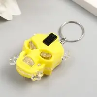 Фонарик свет на кольце "Череп" мигает МИКС