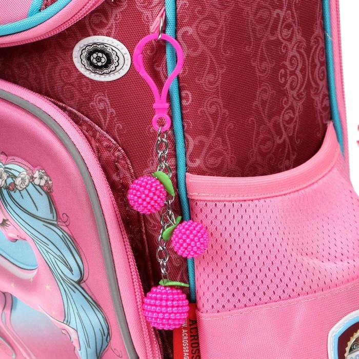 Ранец школьный Стандарт, раскаладной, 36 х 29 х 17 см, Across 191, наполнение: мешок, розовый ACR22-191-10