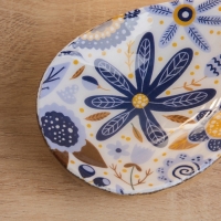 Подставка под ложку "Васильки" дерево манго 25,5х9х3,8 см