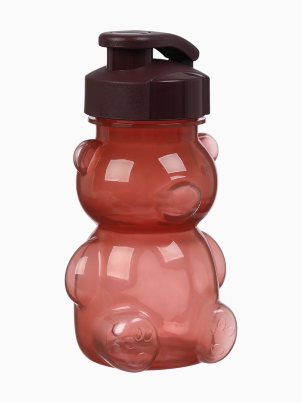 Поильник-непроливайка, 350 мл. "Мишка", цвет бежевый/коричневый