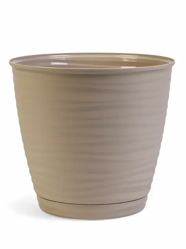 Горшок для цветов "Saffron" D-26,7 см, 9,1 л с поддоном, бежевый