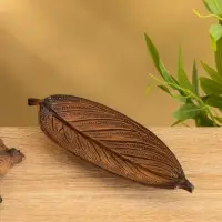 Подставка под благовония "Лист" алюминий 23х8х2 см, оранжевый