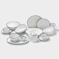 Блюдо овальное "Blue Lagoon" Magistro 20х14,8х8,5см, цвет белый, синий