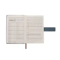 Ежедневник недатированный формат А5, с хлястиком, 128л, линия, пвх, Индиго