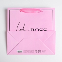 Пакет подарочный ламинированный квадратный, упаковка, &laquo;Lady Boss&raquo;, 22 х 22 х 11 см