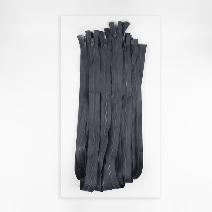 Молния &laquo;Трактор&raquo;, №5, разъёмная, 2 замка, замки автомат, 120 см, цвет тёмно-серый, цена за 1 штуку