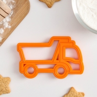 Форма для печенья &laquo;Грузовик&raquo;, вырубка, штамп, 11,5&times;7,5&times;1,5 см, оранжевая