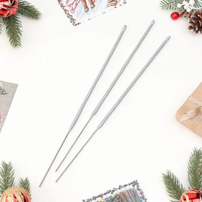 Бенгальские огни, 30 см, 3 штуки, &laquo;Белый снег&raquo;