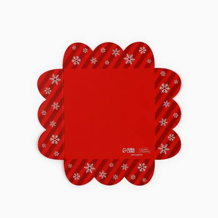 Коробка для кондитерских изделий с пластиковой крышкой &laquo;Счастья в Новом году&raquo;, 10.5 х 10.5 х 3 см