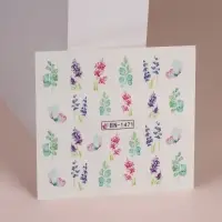 Слайдеры для ногтей &laquo;Акварельные цветы&raquo;, разноцветные