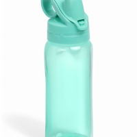 Бутылка для воды спортивная прозрачная, 450 мл, 20 х 8 см, бирюзовая