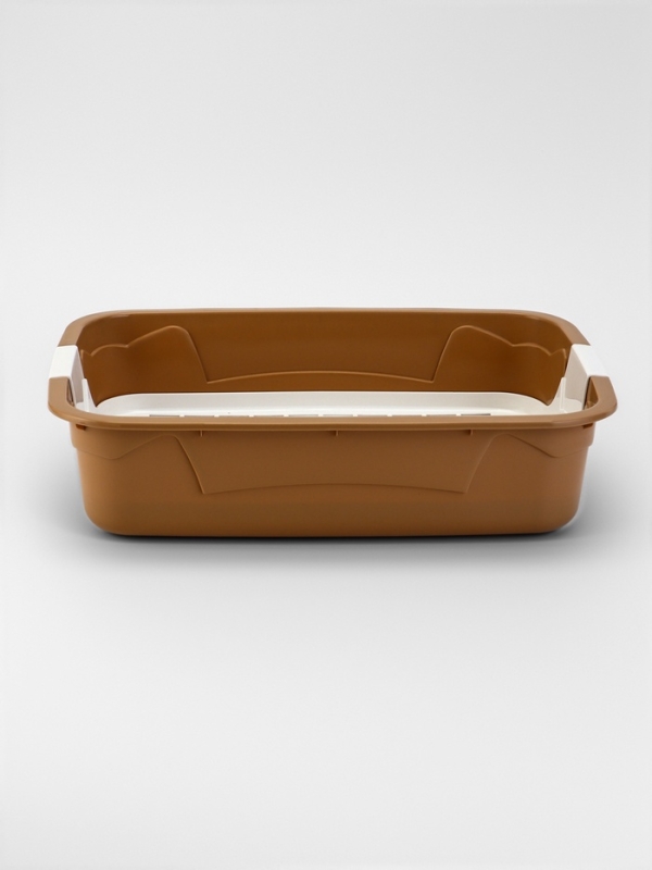 Туалет с сеткой, 44х33х11,5 см, бежевый/белый