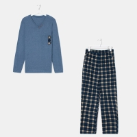 Комплект (лонгслив,брюки) мужской, цвет тёмно-синий, размер 58 Комплект (лонгслив,брюки) мужской, цвет тёмно-синий, размер 58