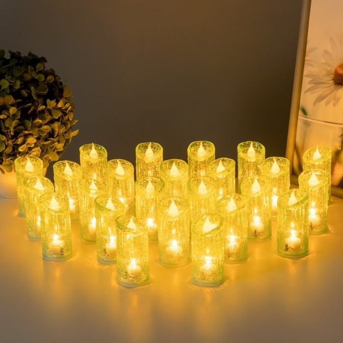 Ночник "Голубая свеча" LED 1Вт от батареек 3хLR44 голубой 5х5х16см RISALUX