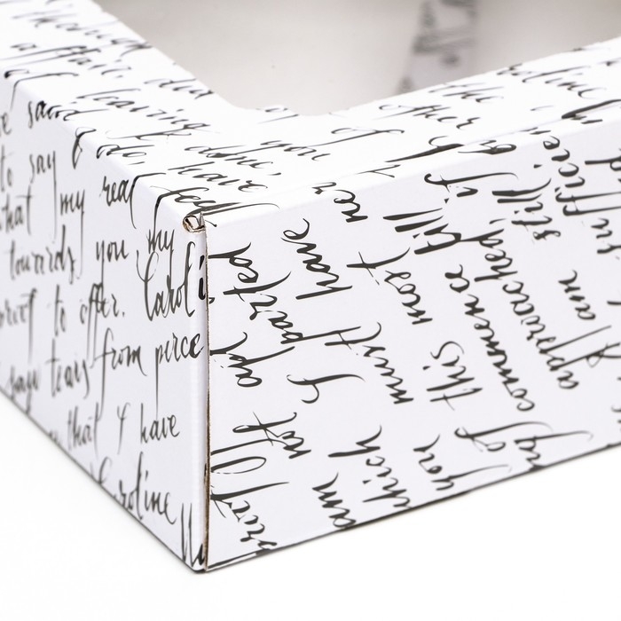 Коробка самосборная, с окном, "Письмо" 19 х 19 х 9 см