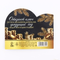 Ключ сувенирный новогодний &laquo;Новый год: К денежной удаче&raquo;, 2.4 х 5.2 см