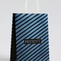 Пакет подарочный крафт Present, 18&times;8&times;25 см