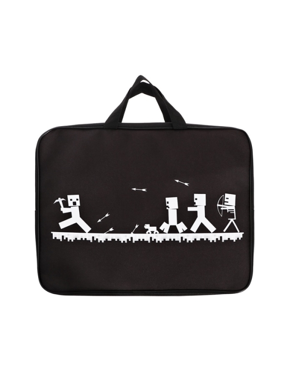 Папка с ручками текстильная А4, 360&times;245&times;70 мм, Calligrata Top &laquo;Пиксельный бой&raquo;