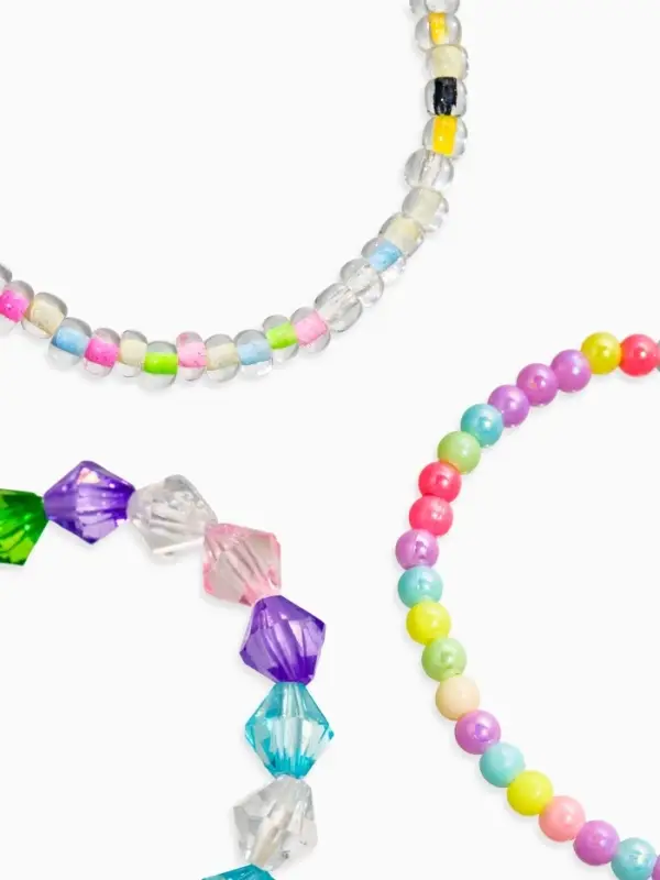 Браслет детский &laquo;Выбражулька&raquo;, 3 шт. набор, бусины граненые, цветной