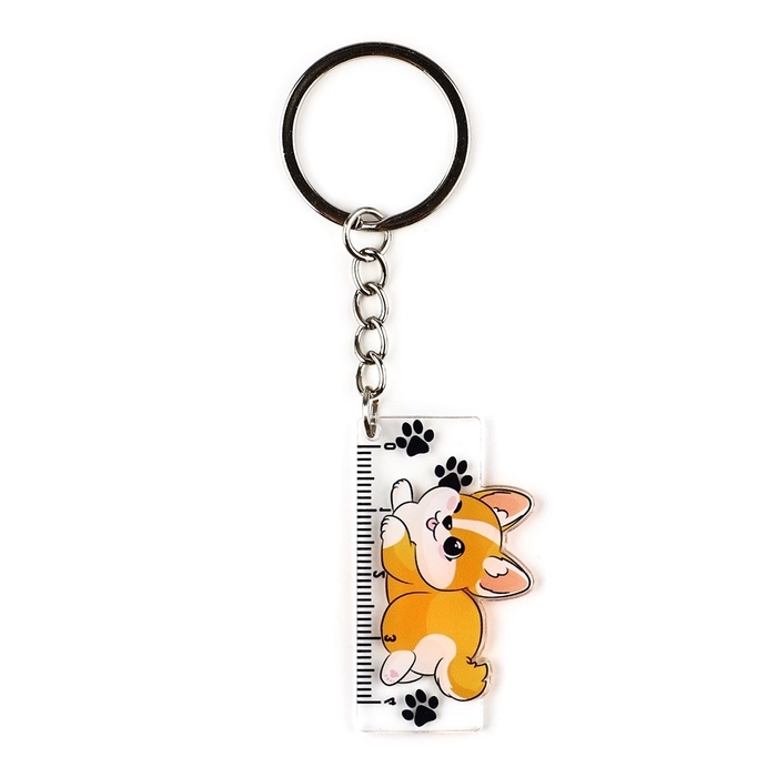 Брелок линейка для ключей &laquo;Любовь нельзя измерить&raquo;, 2.4 х 10 см