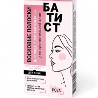 Восковые полоски БАТИСТ для лица с экстрактом Розы, 12 шт