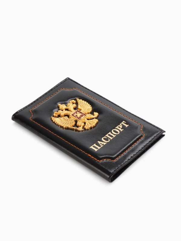 Обложка для паспорта, цвет чёрный