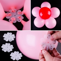 Фиксатор для шаров Цветок, 6,5 см, Прозрачный, набор 10 шт.