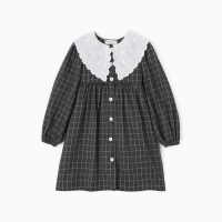 Платье детское с воротником KAFTAN, размер 32 (110-116 см), цвет черный