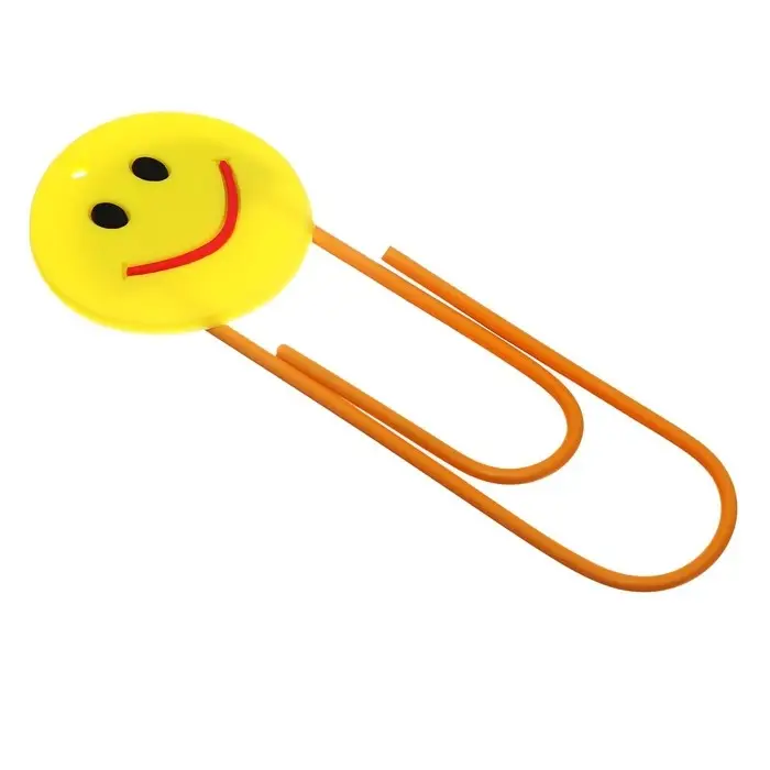 Закладка-скрепка большая &laquo;Смайл&raquo;, 11 см