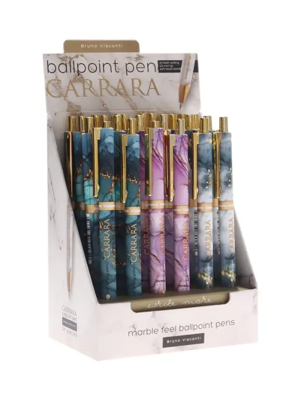 Ручка шариковая автомат BrunoVisconti. Carrara.Bright 0.5мм, стерж/син, МИКС