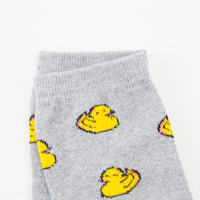 Носки мужские &laquo;Уточки&raquo; цвет серый, размер 25