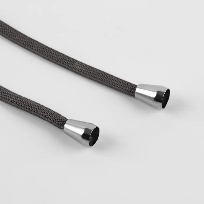 Наконечник для шнура, d=5 мм, 14&times;9 мм, 4 шт., цвет серебряный