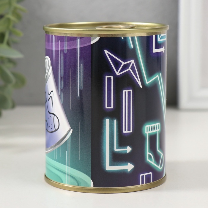 Подарочные носки в банке «Гравитационные», (внутри носки мужские, цвет чёрный) Подарочные носки в банке «Гравитационные», (внутри носки мужские, цвет чёрный)