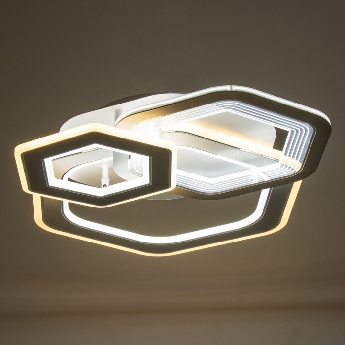 Люстра с ПДУ "Дариана" LED 160Вт 3000-6000Вт белый 60х42х9,5см BayerLux