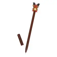 Ручка - прикол гелевая Calligrata &laquo;Новый год&raquo;, неавтоматическая, чёрные чернила, 0.38 мм, штрихкод на штуке, подарочная, МИКС