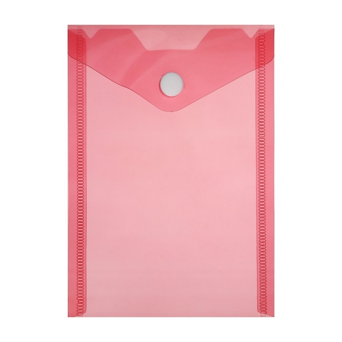 Набор из 5 штук, папка-конверт на кнопке, А6, 180 мкм, вертикальная, тонированная, 5 цветов