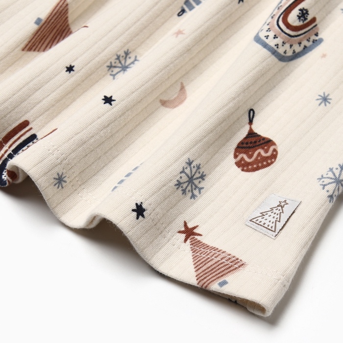 Платье Крошка Я "Новогодние игрушки", рост 74-80 см