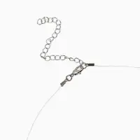 Кулон на леске "Капля росы", дорожка, цвет белый в серебре