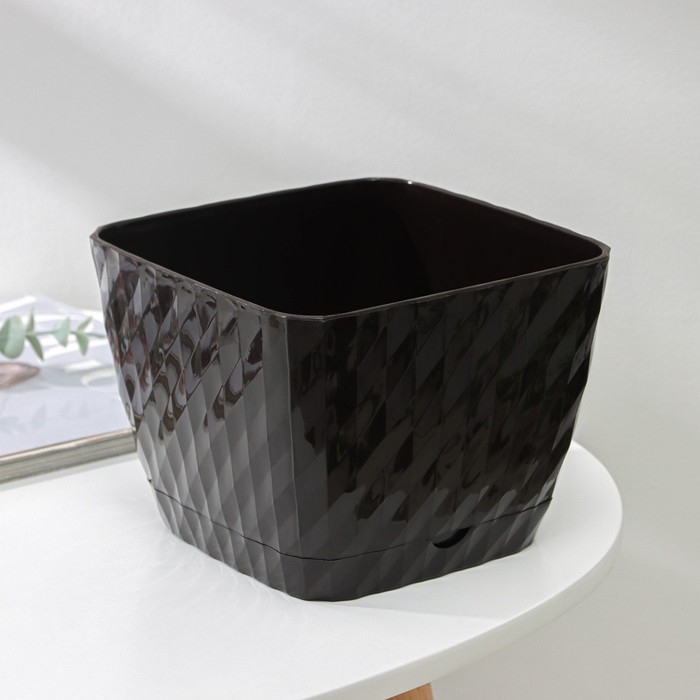 Горшок для цветов с поддоном &laquo;Классика&raquo;, 2 л, шоколадный