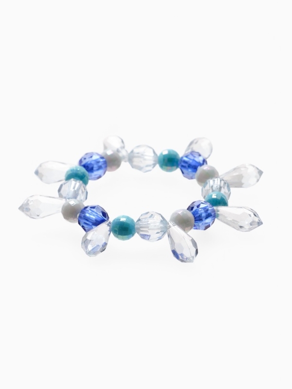 Набор детский "Выбражулька" 2 пр-та: кулон, браслет, снежинка, цвет бело-голубой