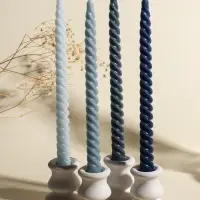 Набор свечей витых, 2х25 см, 4 шт, палитра серого 25,5х8,8х2,4 см