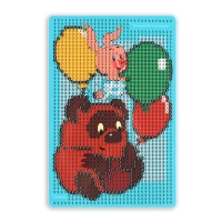 Алмазная мозаика для детей "Винни Пух и Пятачок", 10*15 см